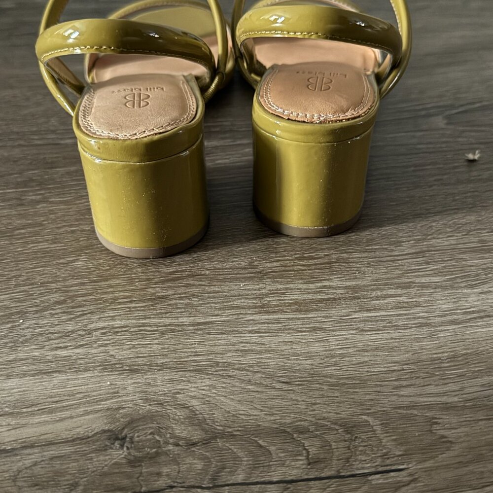 Bill Blass Anthropologie Meri Slingback Heels: Chartreuse Size 8 - Picture 2 of 5